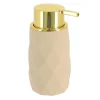 Accesorios De Lavabo>Dispensador Jabón Líquido Beige Y Dorado