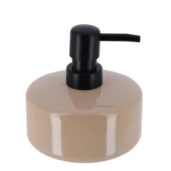 Accesorios De Lavabo>Dispensador jabón líquido de cerámica beige 400ml