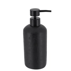 Accesorios De Lavabo>Dispensador Jabón Líquido Negro Efecto Piedra