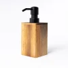 Accesorios De Lavabo>Dispensador marrón de madera acacia para jabón