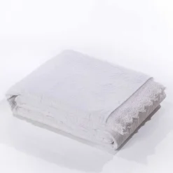 Edredones Y Colchas>Edredón con encaje crudo 220x240cm