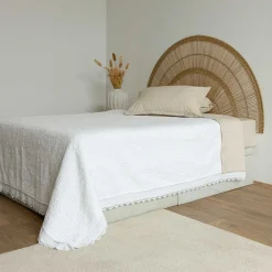 Edredones Y Colchas>Edredón con encaje crudo 220x240cm