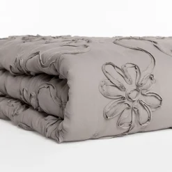 hôma Edredones Y Colchas>Edredón FLOWER NEST gris 220x240cm