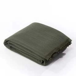 Edredones Y Colchas>Edredón verde con volante de encaje 220x240cm