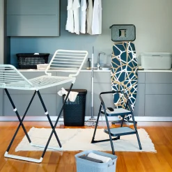 5five Bancos Y Escaleras>Escalera Negra Con 2 Peldaños De Metal