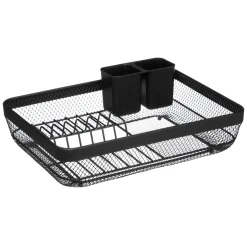 Encimera Y Lavavajillas>Escurreplatos Metal Negro 43x32x13.5Cm