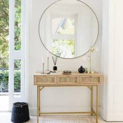 atmosphera Espejos>Espejo de pared ALICE redondo negro 110cm