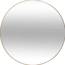 atmosphera Espejos>Espejo de pared ALICE redondo dorado 76cm