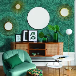 atmosphera Espejos>Espejo de pared ALICE redondo negro 76cm