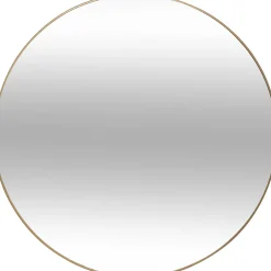 atmosphera Espejos>Espejo de pared ALICE redondo de metal dorado