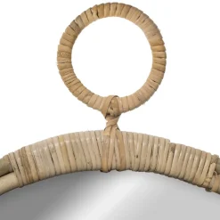 atmosphera Espejos>Espejo De Pared Beige De Ratán 38Cm