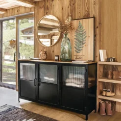 atmosphera Espejos>Espejo De Pared Beige Madera 68Cm