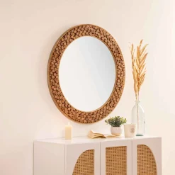 atmosphera Espejos>Espejo de pared castaño ANOKI 99cm