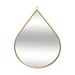 atmosphera Espejos>Espejo De Pared Gota Metal Mdf 21x29Cm