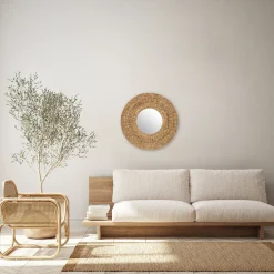 atmosphera Espejos>Espejo De Pared Lorena Beige 75Cm