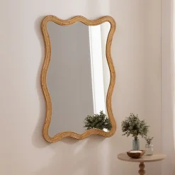 atmosphera Espejos>Espejo de pared MAGGIE marrón 100x70cm