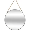 atmosphera Espejos>Espejo De Pared Metal Gris C/Cuerda 55Cm