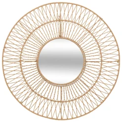 atmosphera Espejos|Estilo Étnico>Espejo De Pared Millie De Cuerda Beige 75cm