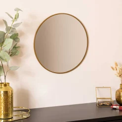 atmosphera Espejos>Espejo De Pared Redondo Alice Dorado