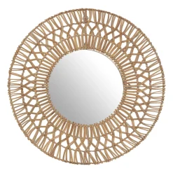 atmosphera Espejos>Espejo De Pared Redondo De Ratán 58Cm