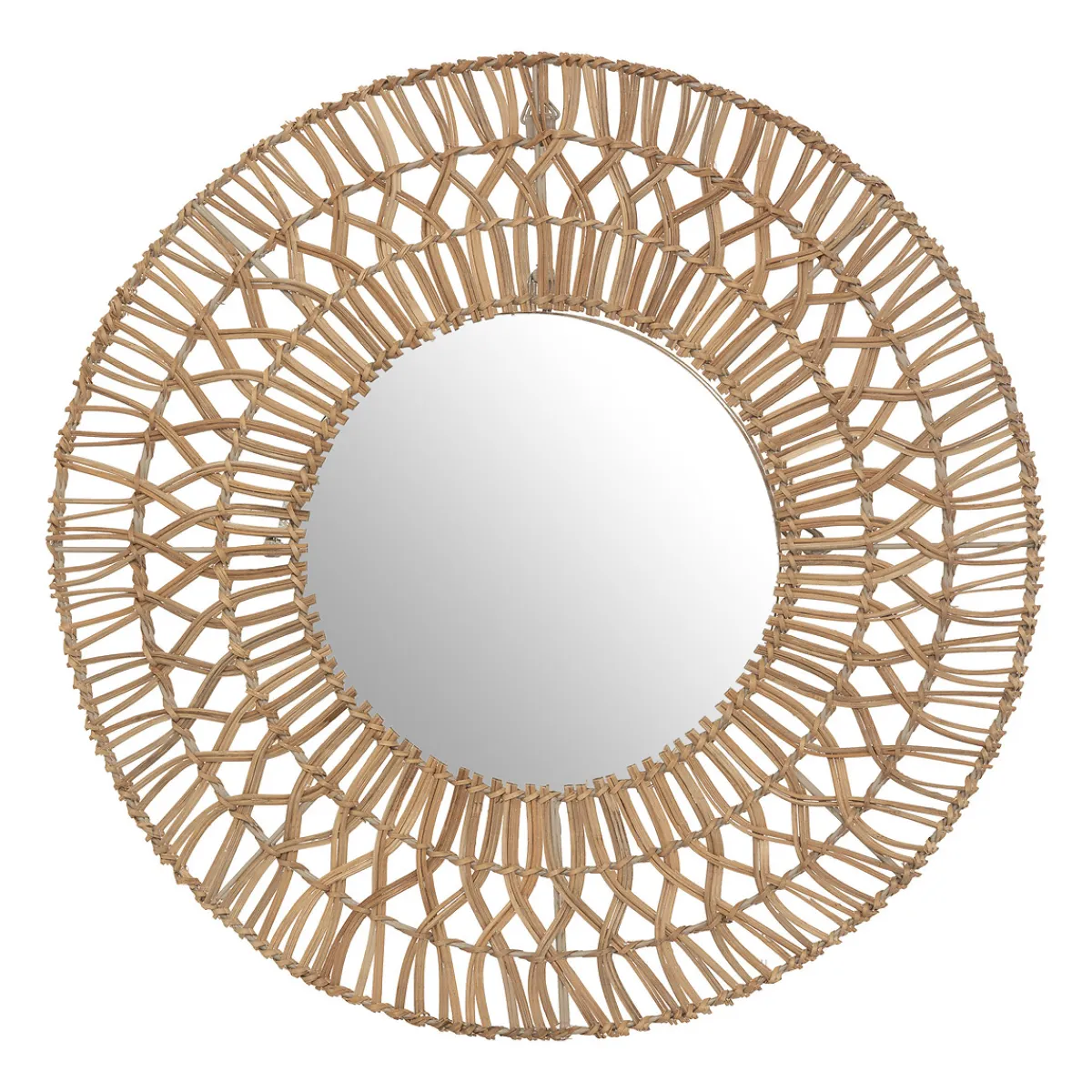 atmosphera Espejos>Espejo De Pared Redondo De Ratán 58Cm