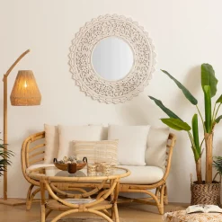 5five Espejos>Espejo De Pared Ritual Mdf Blanco 90Cm