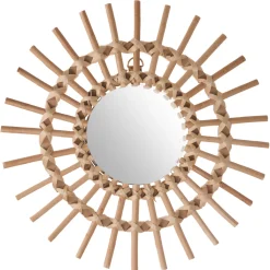 atmosphera Espejos|Estilo Oriental>Espejo Decorativo Sol De Ratán 30Cm
