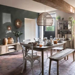 atmosphera Espejos|Estilo Oriental>Espejo Decorativo Sol De Ratán 30Cm