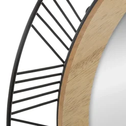 atmosphera Espejos>Espejo redondo decorativo ARCHI de metal y madera