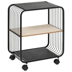 Estantes Y Cómodas>Estante con 2 niveles de mdf negro