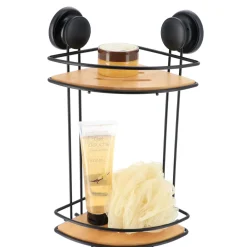 Accesorios De Baño>Estante Esquina C/2 Niveles Y Ventosas