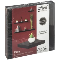 5five Armarios, Estantes Y Estanterías.>Estante Flotante Mdf Negro 23.5x23.5x3.8