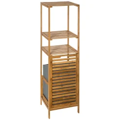 5five Muebles Con Lavabo Y Auxiliares>Estantería Bambú Con Cesto Para La Ropa