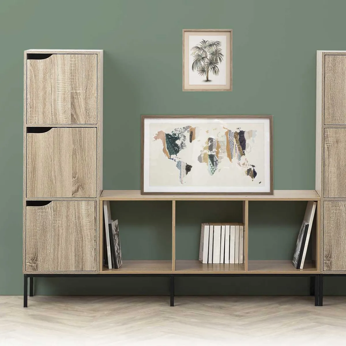 Módulo De Mezcla>Estantería C/3 Puertas 34.5x32x100.5Cm