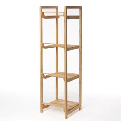 Muebles Con Lavabo Y Auxiliares>Estantería con 4 baldas 104x30cm de bambú