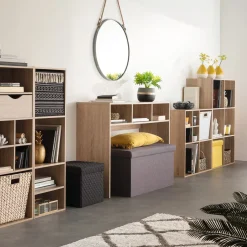 5five Módulo De Mezcla>Estantería de roble con 4 cubos MIXMODUL