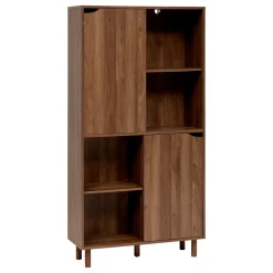 5five Estantes Y Cómodas|Estilo Industrial>Estantería deslizante marrón de madera 159,5cm