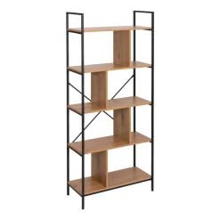 Armarios, Estantes Y Estanterías.>Estantería Marrón Con 5 Baldas