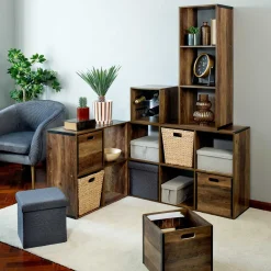 5five Módulo De Mezcla>Estantería marrón oscuro con 4 cubos MIXMODUL