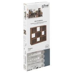 5five Módulo De Mezcla>Estantería marrón oscuro con 9 cubos MIXMODUL