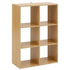 5five Módulo De Mezcla>Estantería modular MIX TASSO marrón con 6 cubos