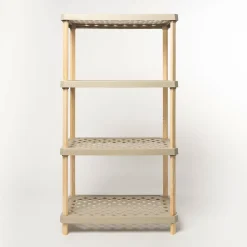 Armarios, Estantes Y Estanterías.>Estantería rectangular de 4 niveles beige