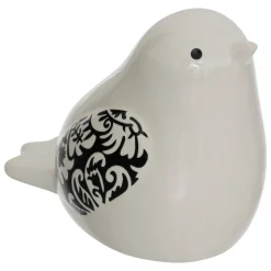 atmosphera Accesorios|Estilo Rústico>Estatua de pájaro blanco y negro de cerámica