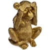 atmosphera Accesorios|Estilo Étnico>Estatua Dorada De Mono Sabio Ciego 17.7Cm