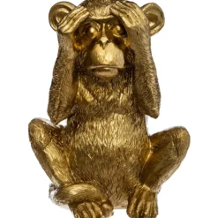 atmosphera Accesorios|Estilo Étnico>Estatua Dorada De Mono Sabio Ciego 17.7Cm