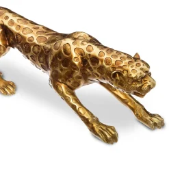 Accesorios|Estilo Contemporaneo>Estatua Leopardo Dorado 79cm