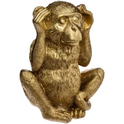 atmosphera Accesorios|Estilo Étnico>Estatua Mono Sabio Sordo Dorado 17.7Cm