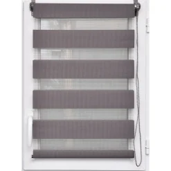 Cortinas>Estor De Tela Noche/Día Gris 57xx180Cm