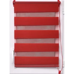 Cortinas>Estor De Tela Noche/Día Rojo 87x180Cm