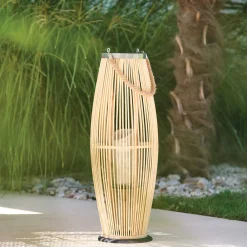 atmosphera Farolillos|Estilo Oriental>Farol De Bambú Fit 27x27x72Cm